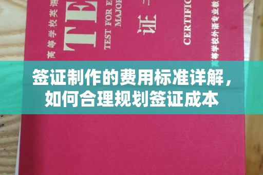 鼓山签证制作的费用标准详解，如何合理规划签证成本